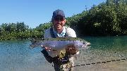 Ivan Tarin and Rainbow trout, Slovenia fly fishing